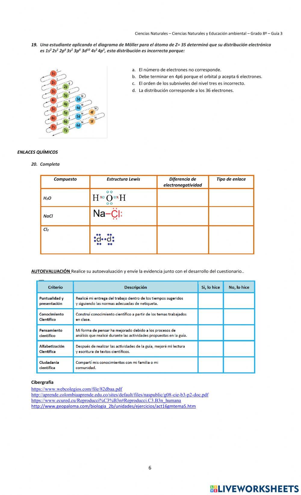 Guía 3 refuerzo ciencias naturales grado 8°
