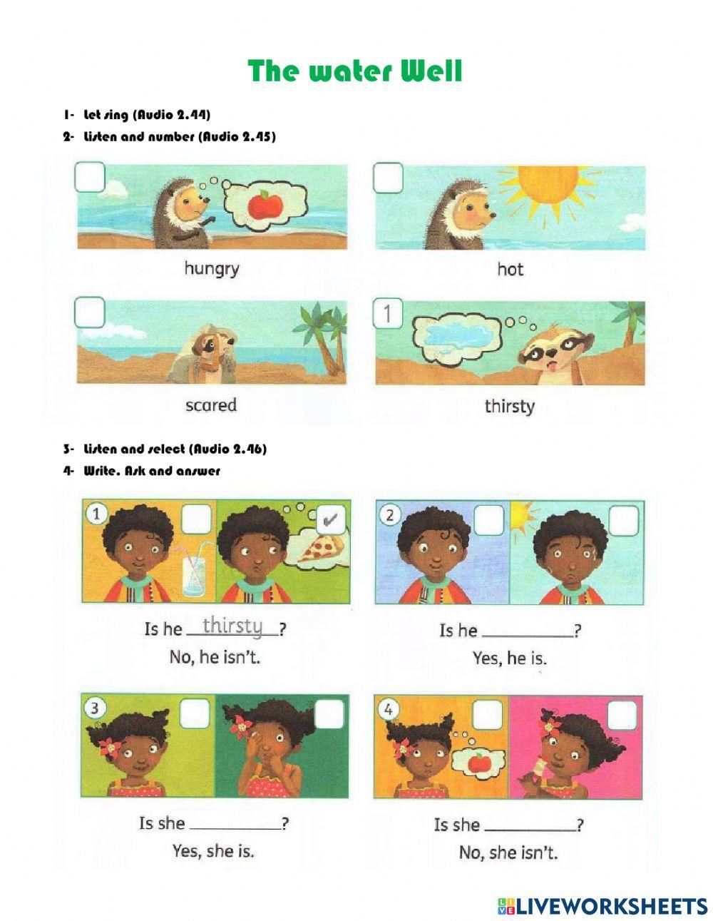 The water well activities