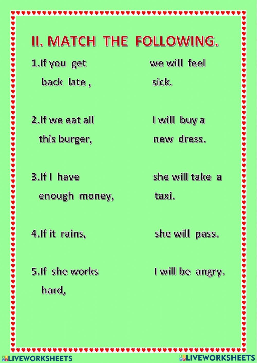 If clause type 1 part 2