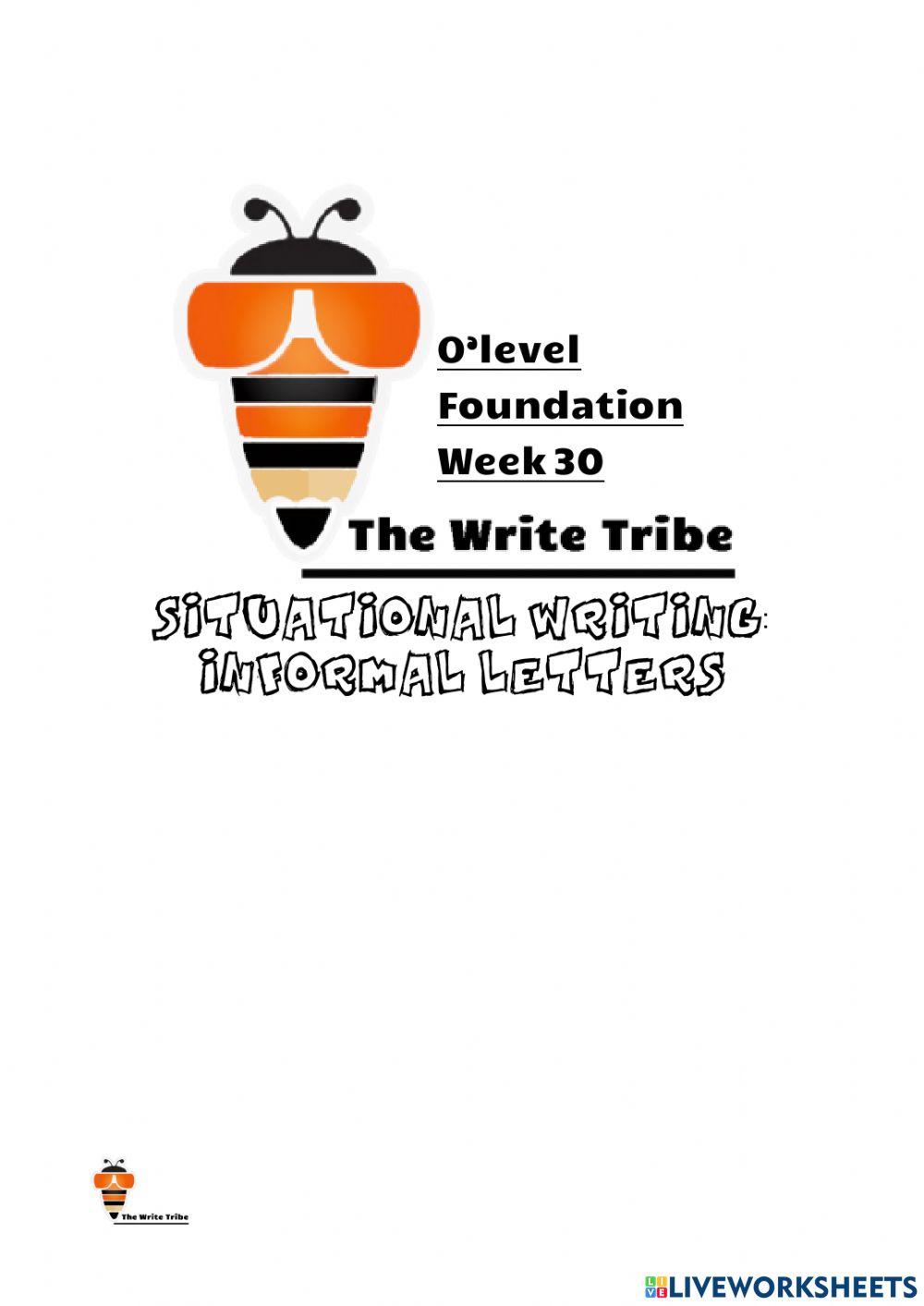 2021 Week 31 Situational: Informal Letter SEC-F part 1