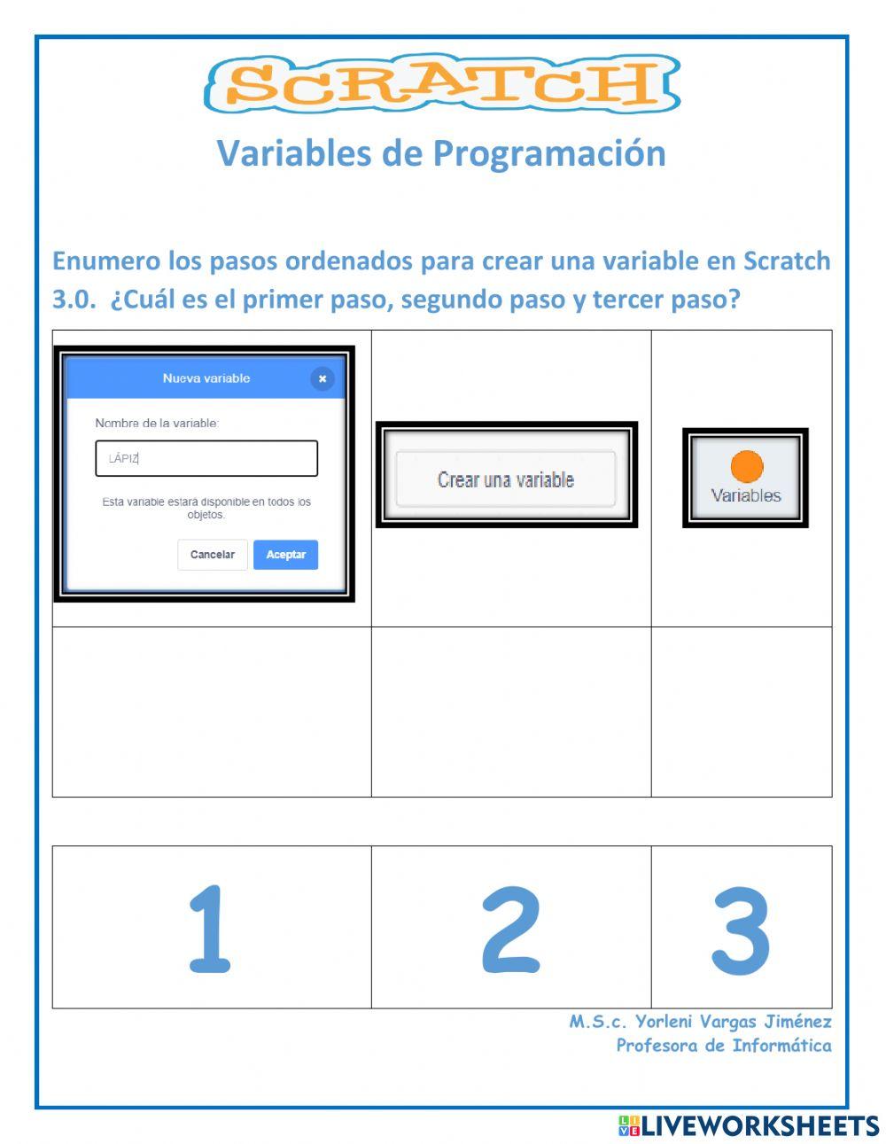 Variables en Scratch 3.0