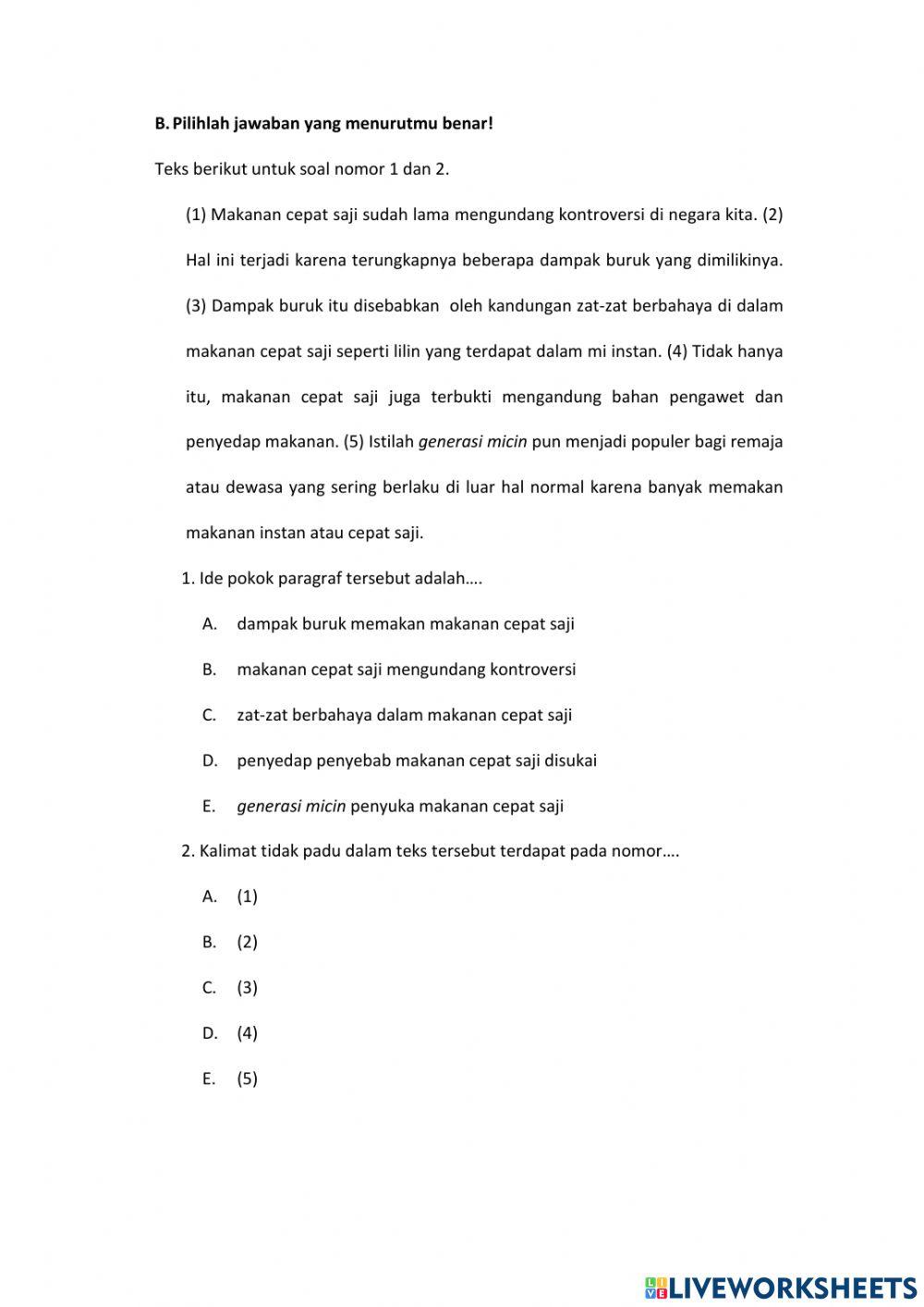 LKPD Bahasa Indonesia