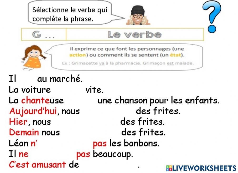 Grammaire le verbe teacher geraldine4