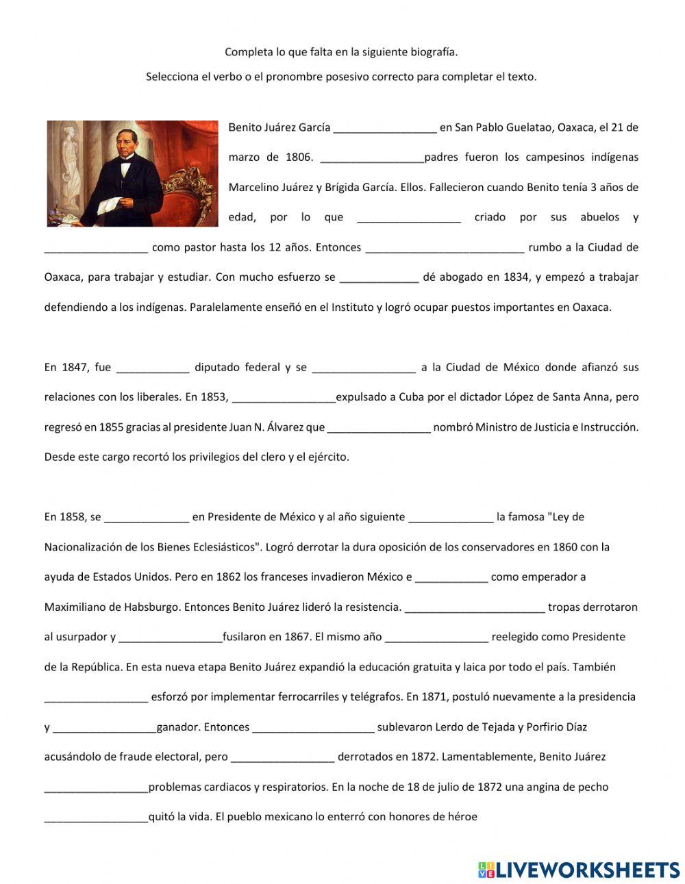 El pretérito en la biografía