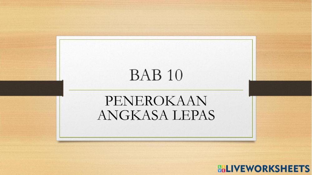 10 Penerokaan angkasa lepas