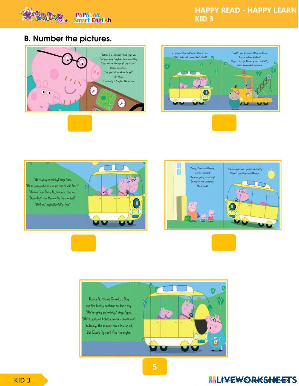 Peppa goes camping lesson 1