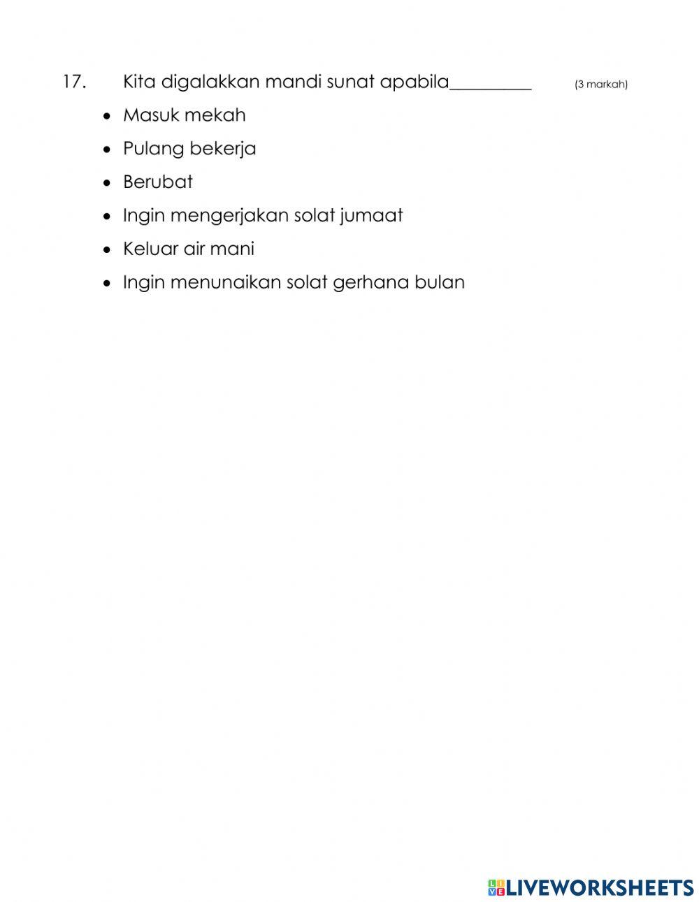 Ujian pentaksiran pendidikan Islam KSSMPK2