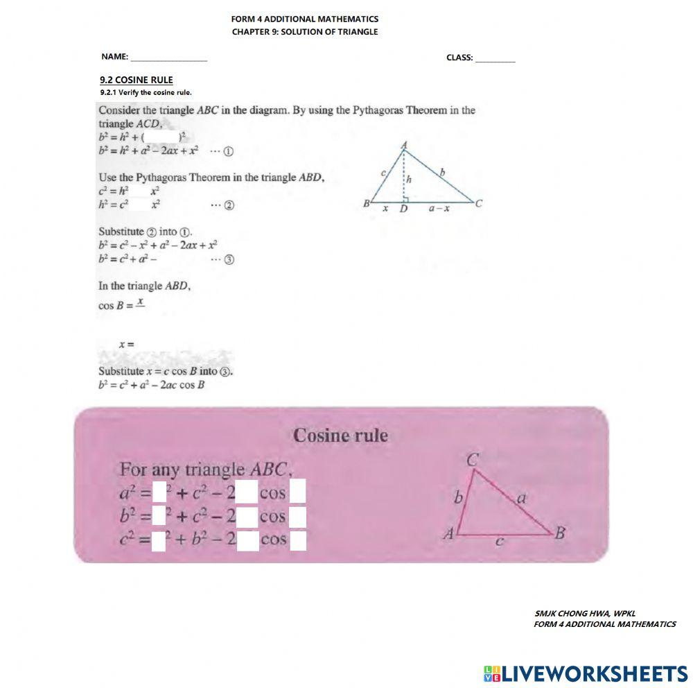 Chapter 9: solution of triangle