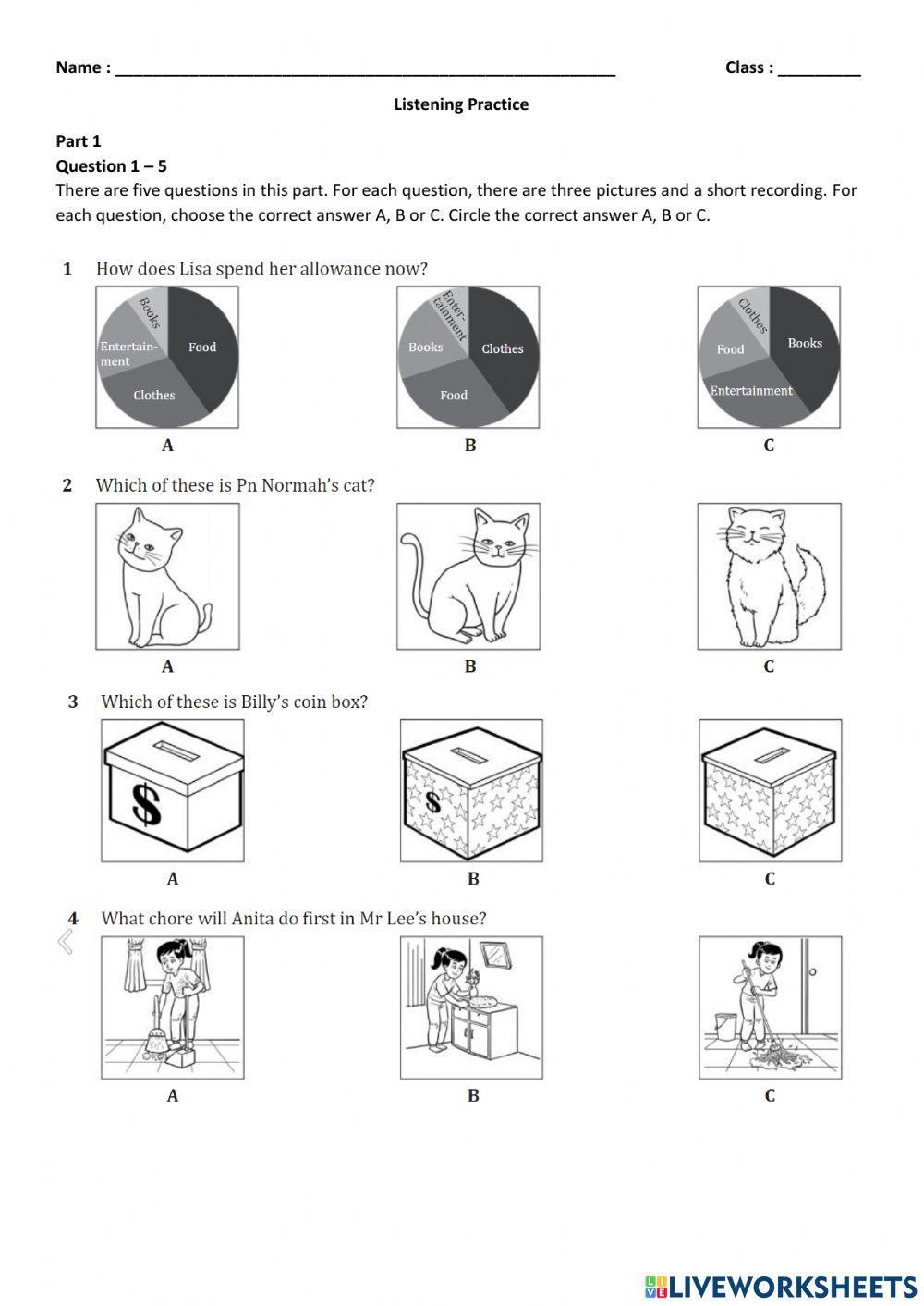 Listening Practice Form 2 Listening Practice Form 2