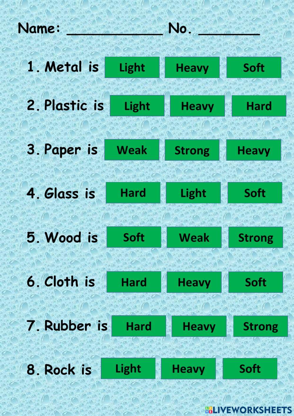 Properties of Materials