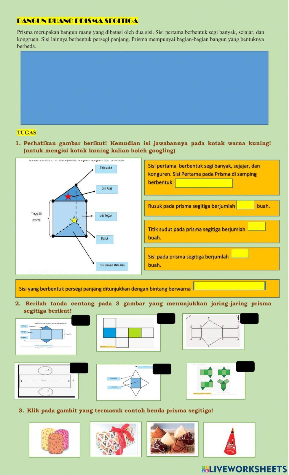 Matematika Luas Permukaan Prisma Segitiga