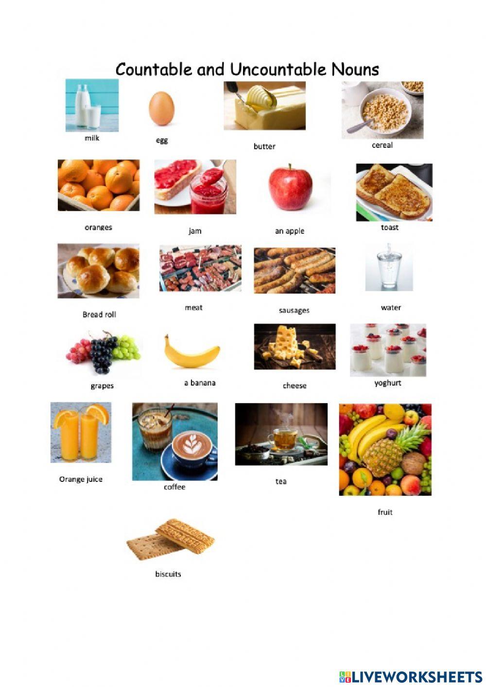 Countable and Uncountable Nouns