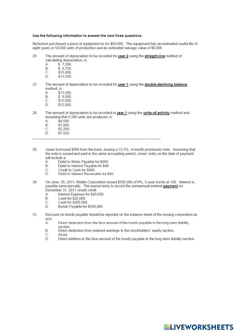 Accounting multi exam paper 1