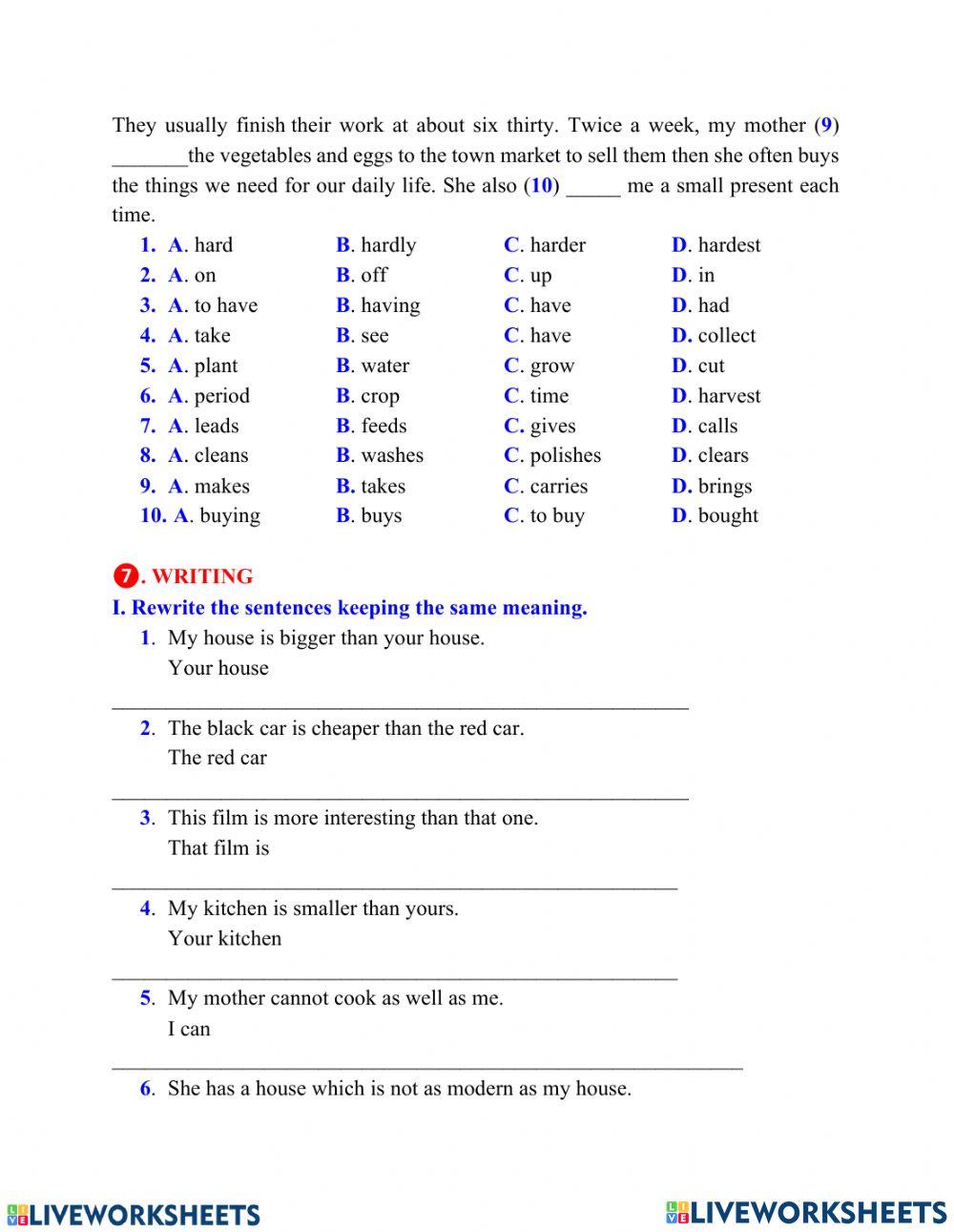 Unit 2 life in the countryside