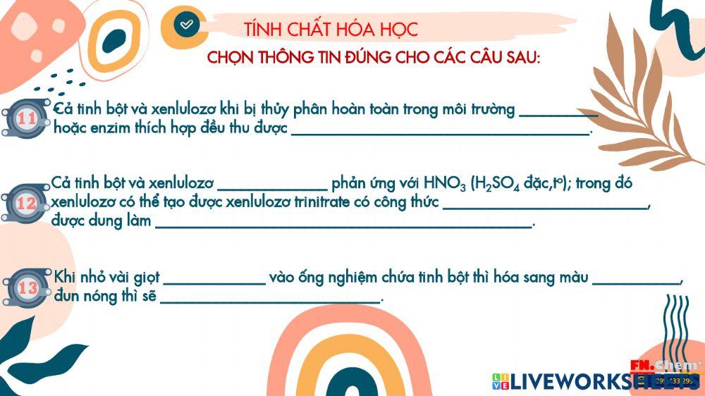 Ôn tập kiến thức cacbohidrat