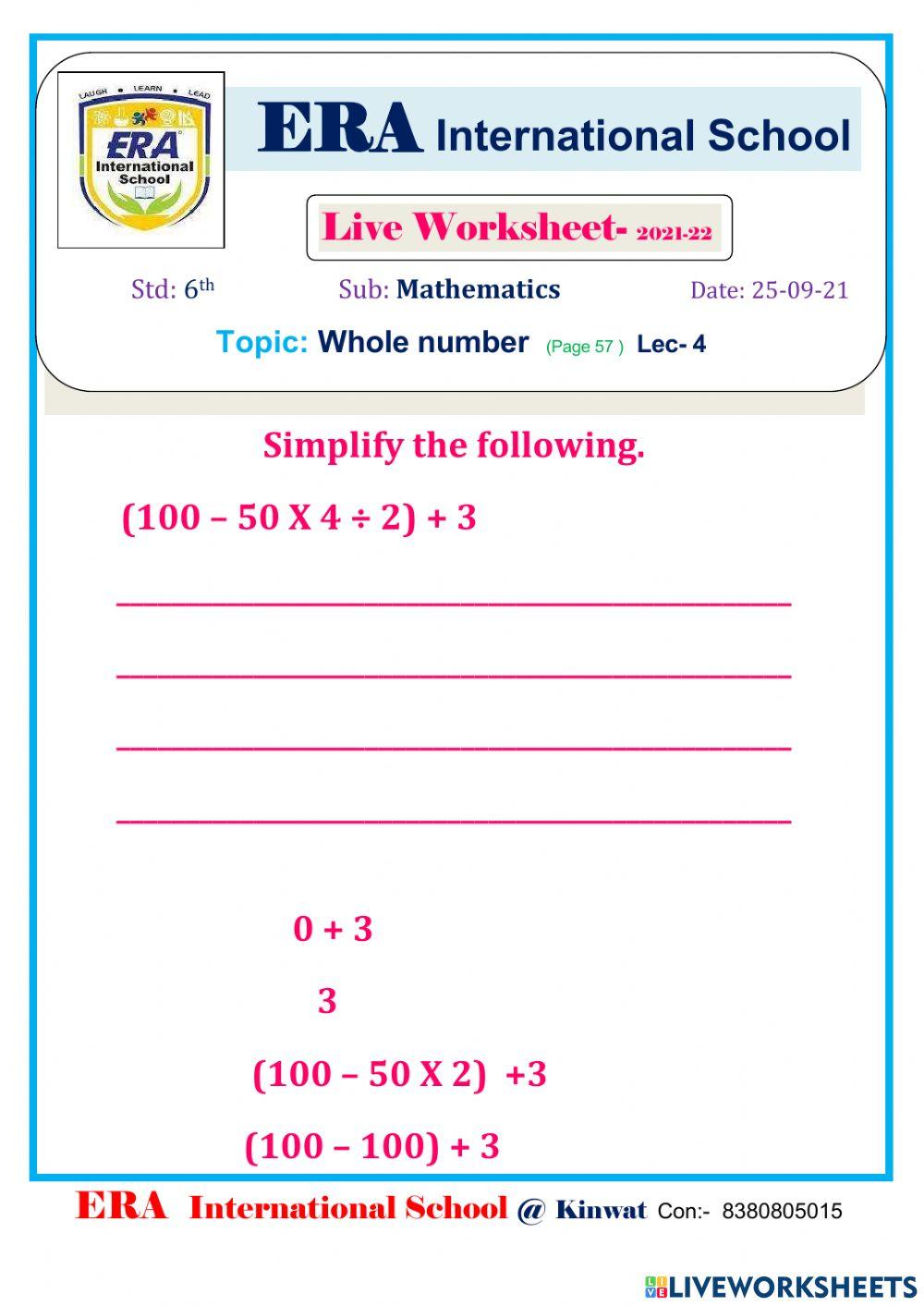 6th Math L-3 Patterns in whole numbers Page no-56
