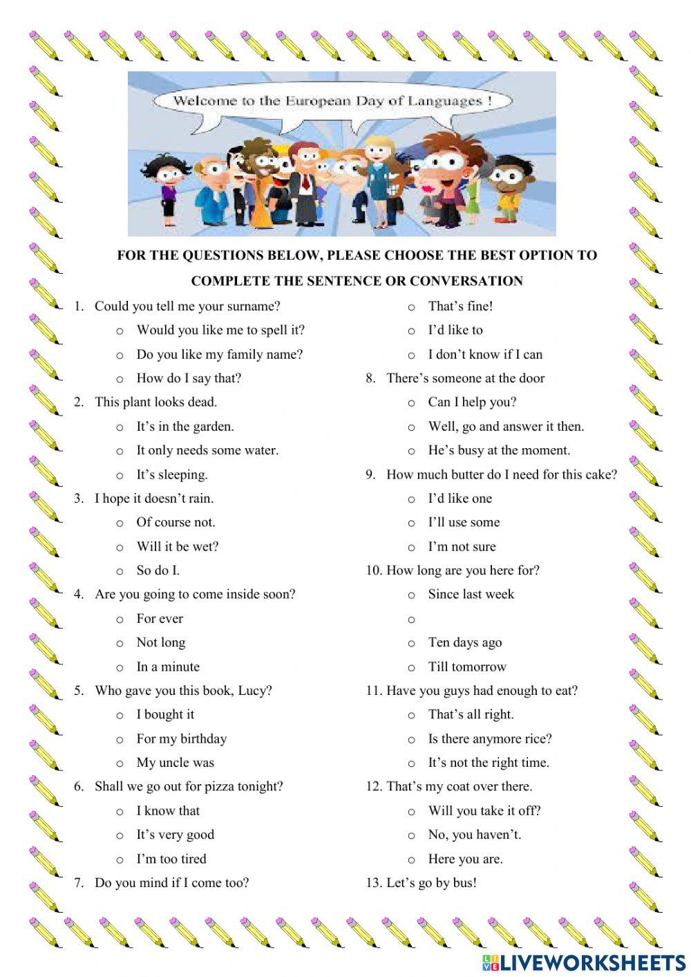 Check Your Knowledge of English