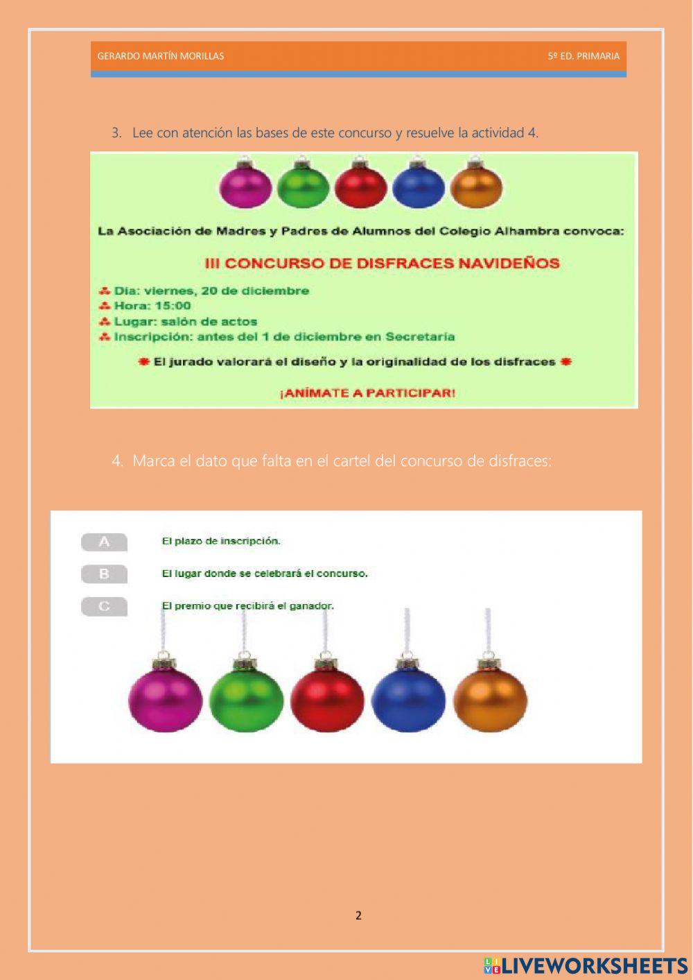 Competencia lectora. Tarea 2.