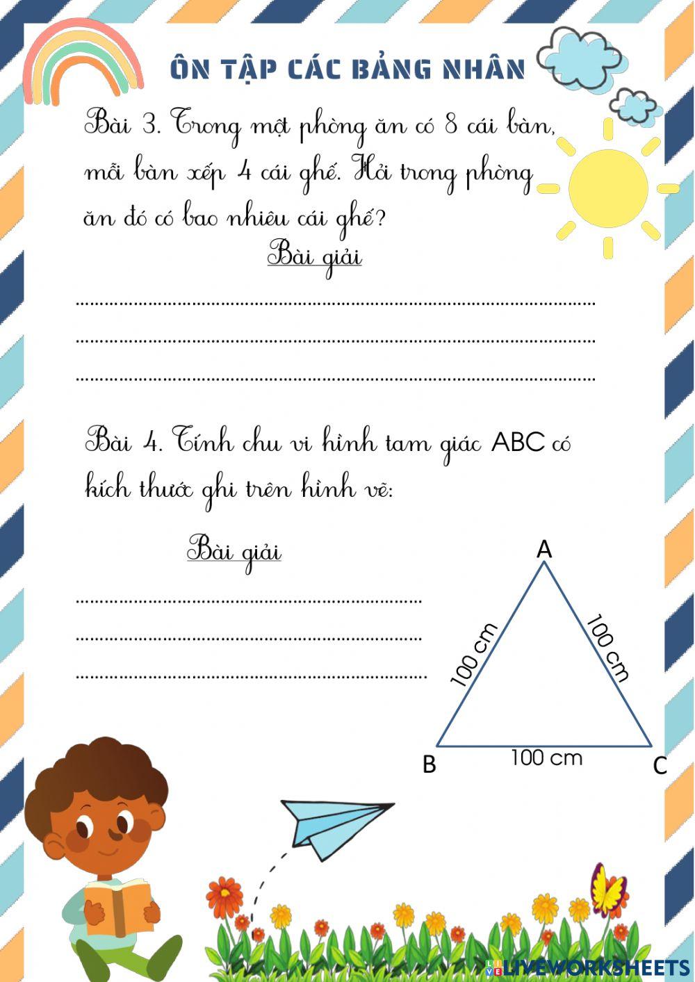 T3-t2-ôn tập bảng nhân, bảng chia