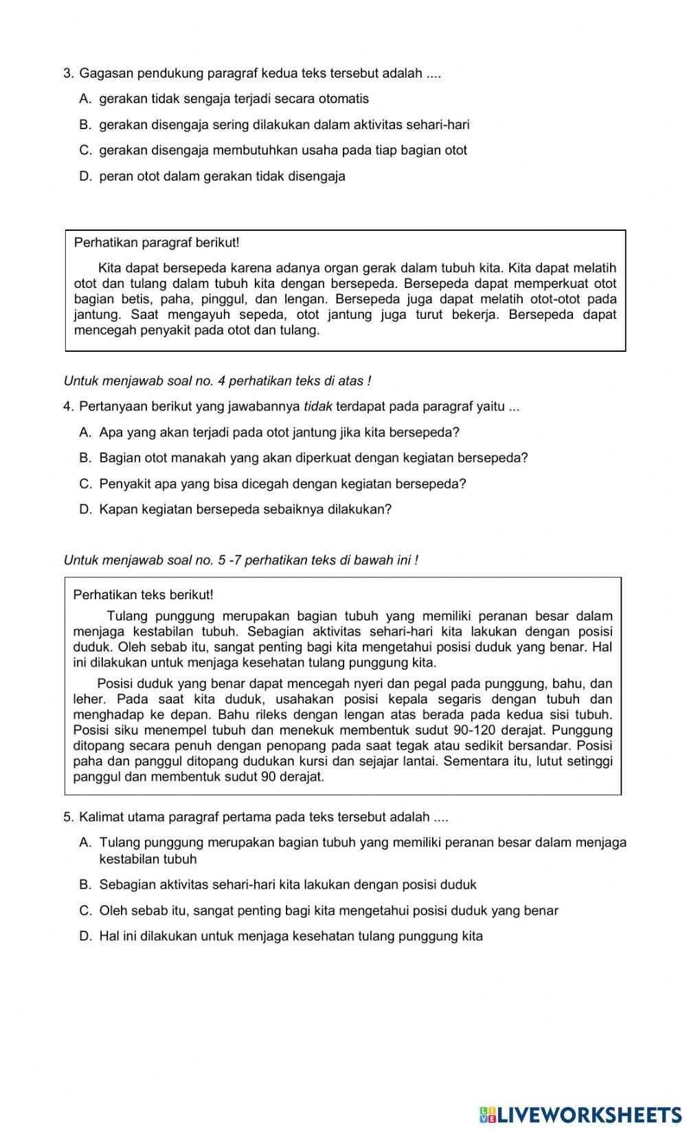 Soal PTS B. Indonesia