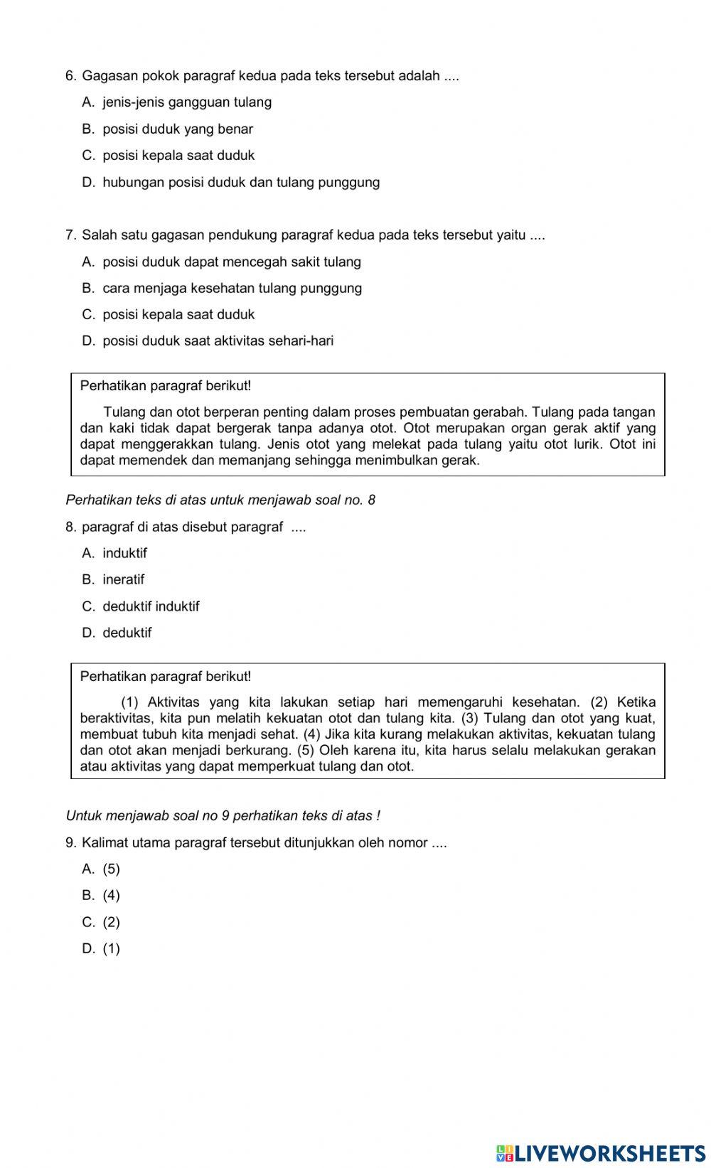 Soal PTS B. Indonesia