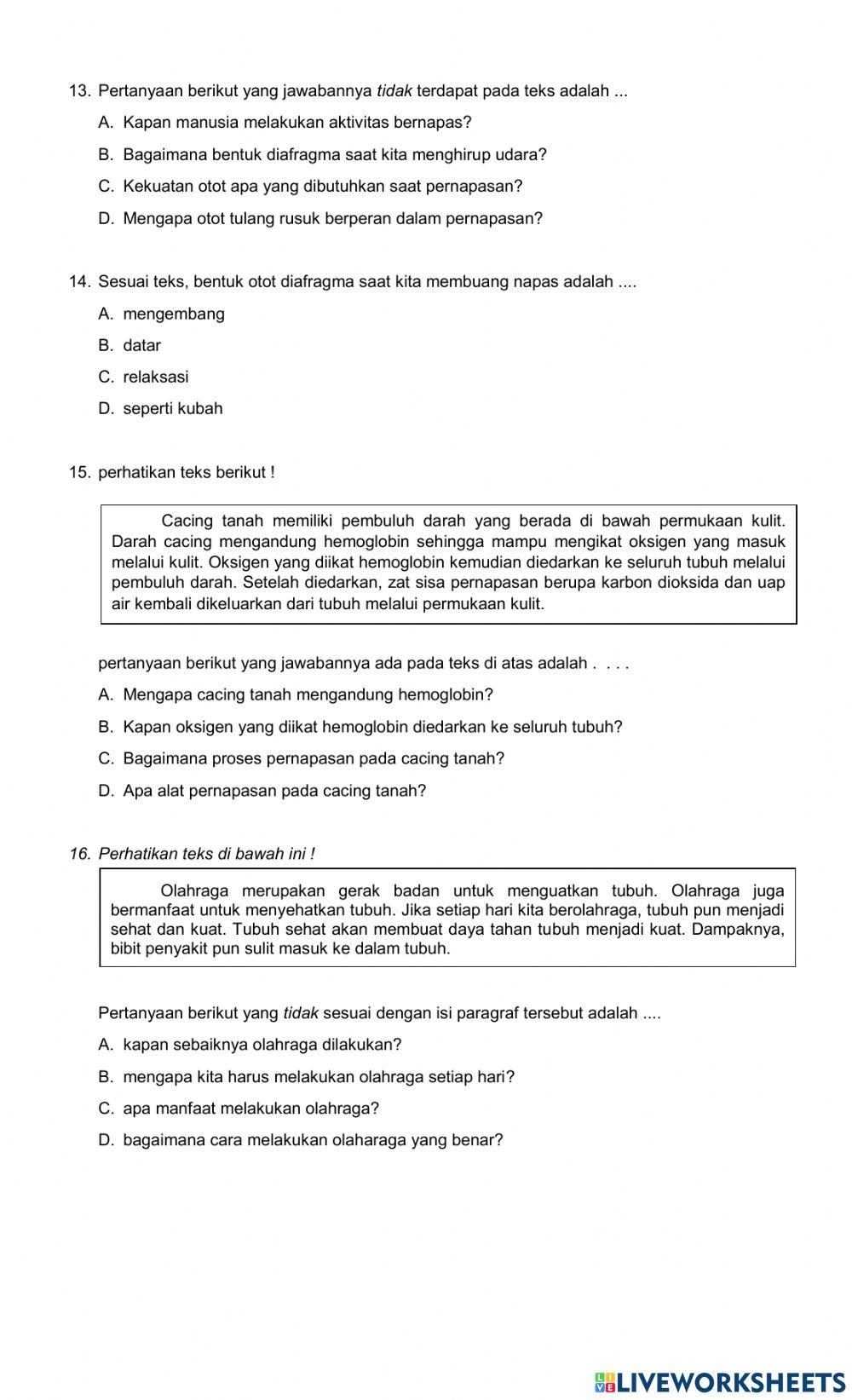 Soal PTS B. Indonesia