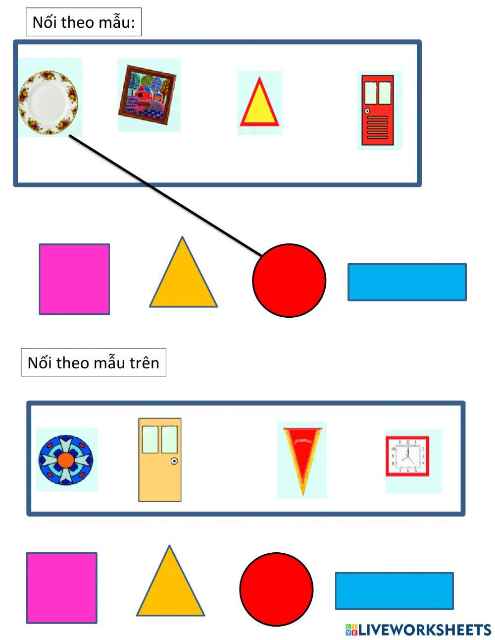 Toán hình vuông tròn, tam giác