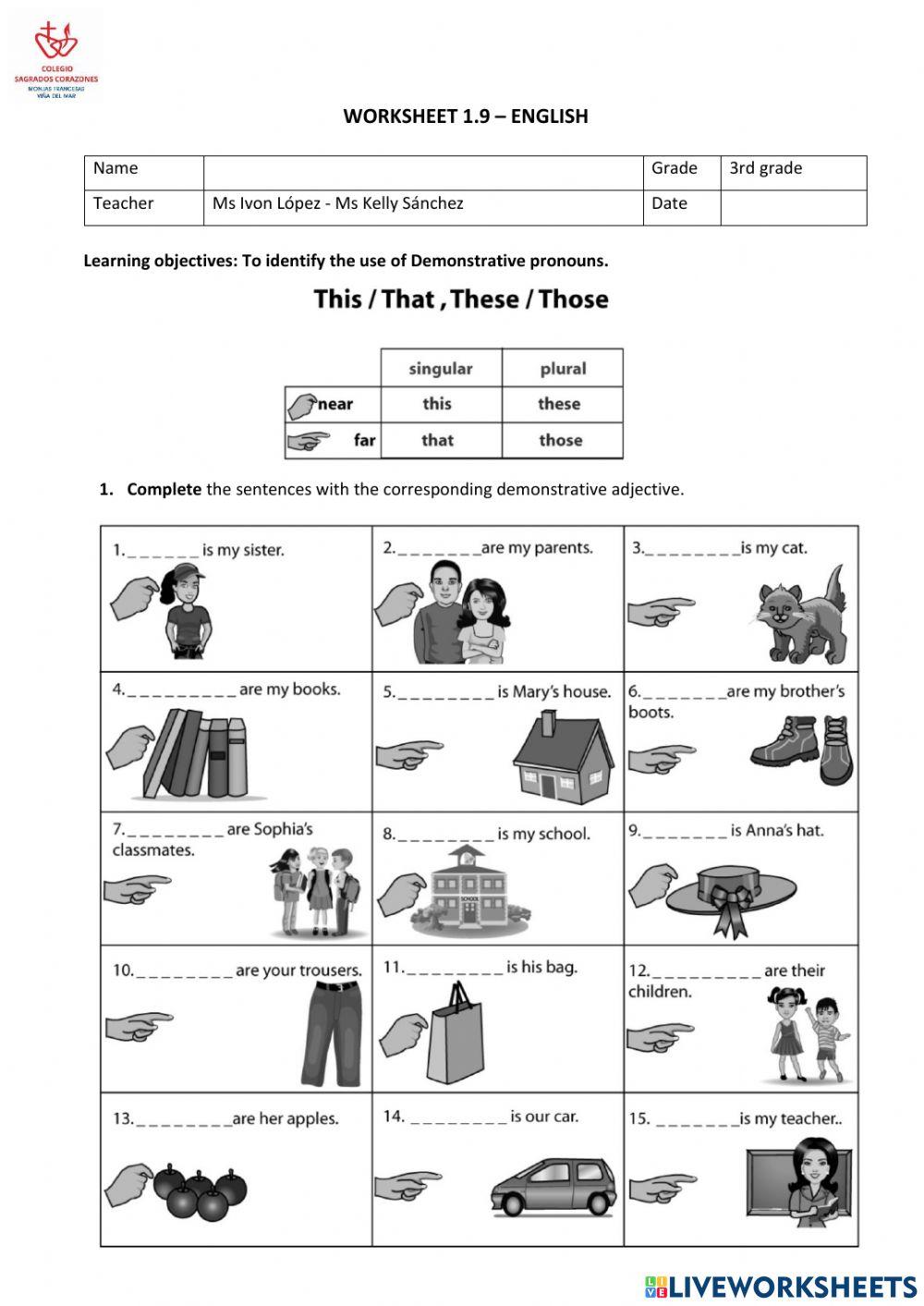 Demonstrative Pronouns