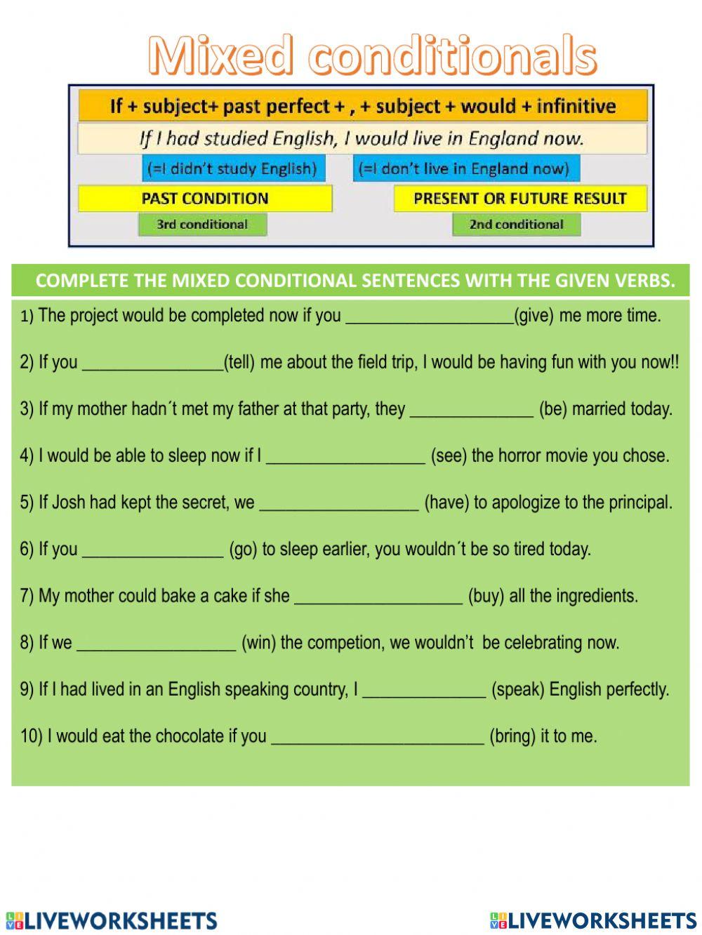 Mixed Conditionals