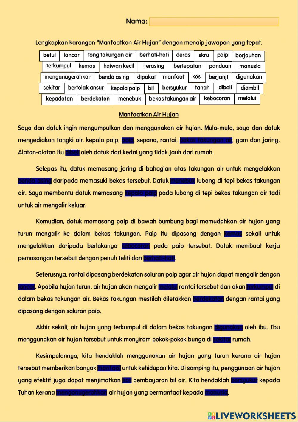 BMT6-KARANGAN MEMANFAATKAN AIR HUJAN BMT6-KARANGAN MEMANFAATKAN AIR HUJAN