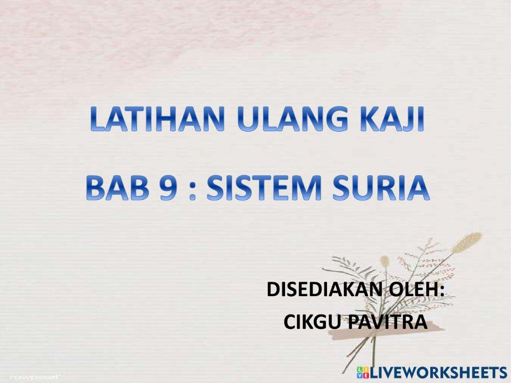 Latihan ulang kaji bab 9 - sistem suria
