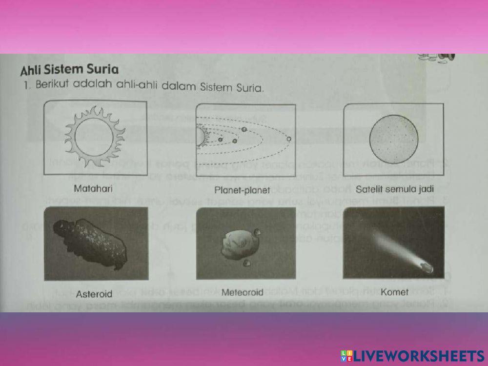 Latihan ulang kaji bab 9 - sistem suria
