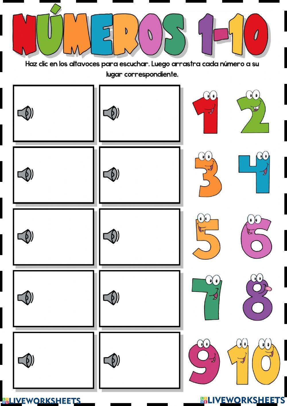 Los números del 1 al 10