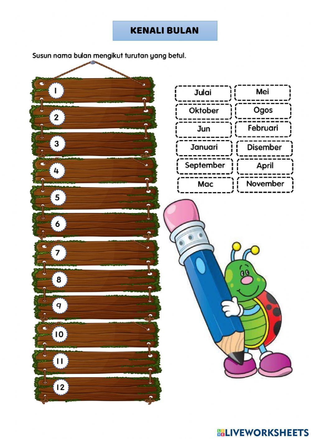 Kenali Hari, Minggu dan Bulan