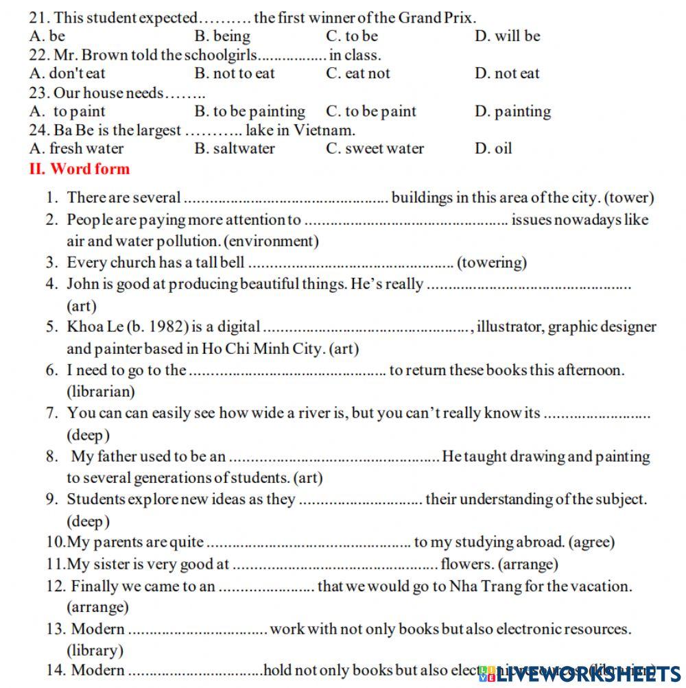 Practice theme 1, unit 1