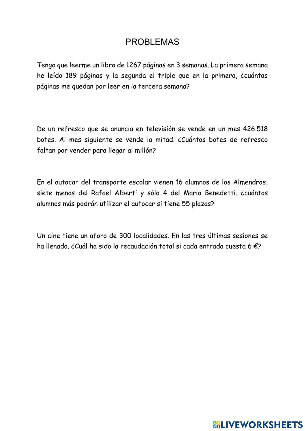 Problemas nivel medio