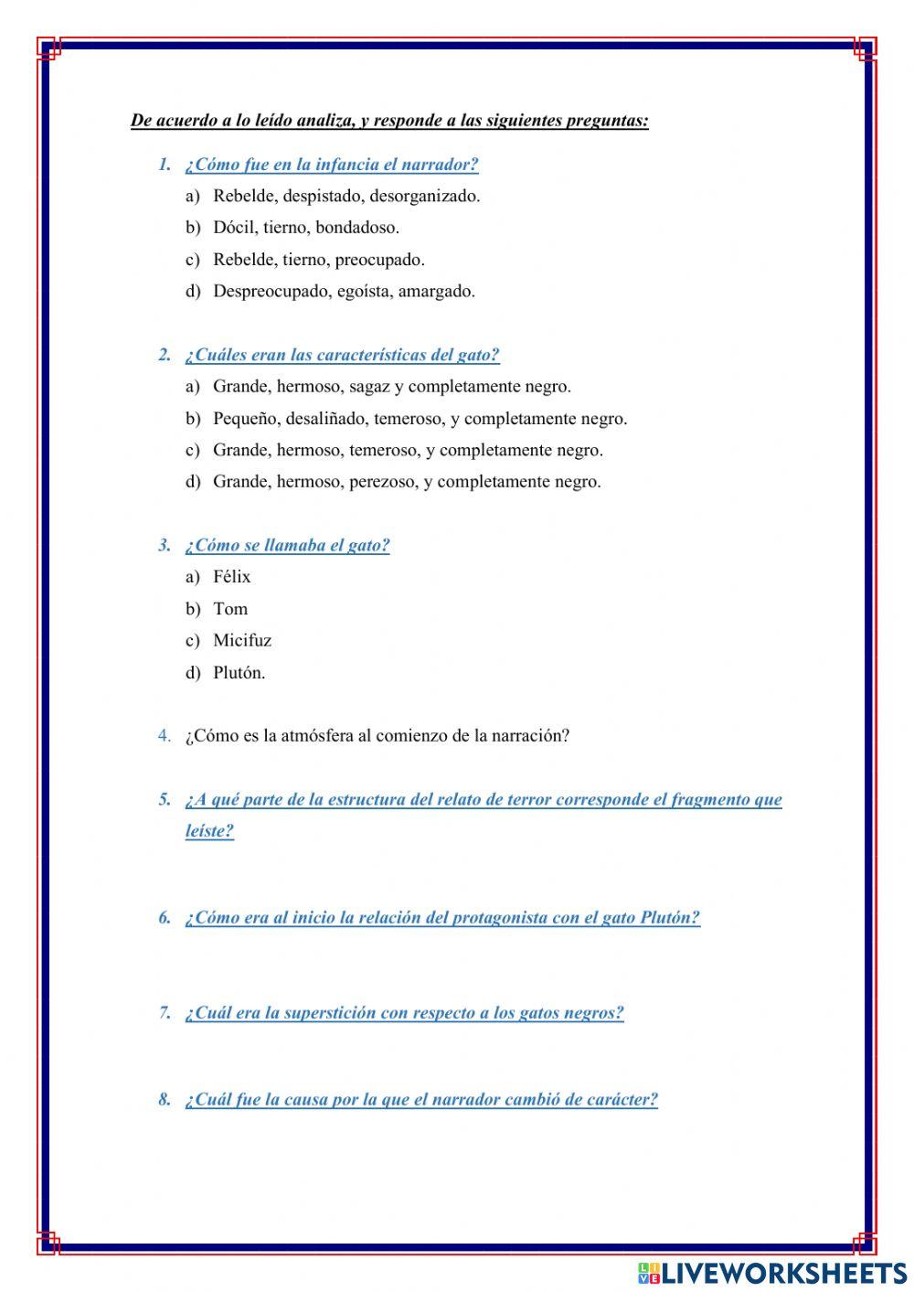 Gato negro, Edgar Allan Poe