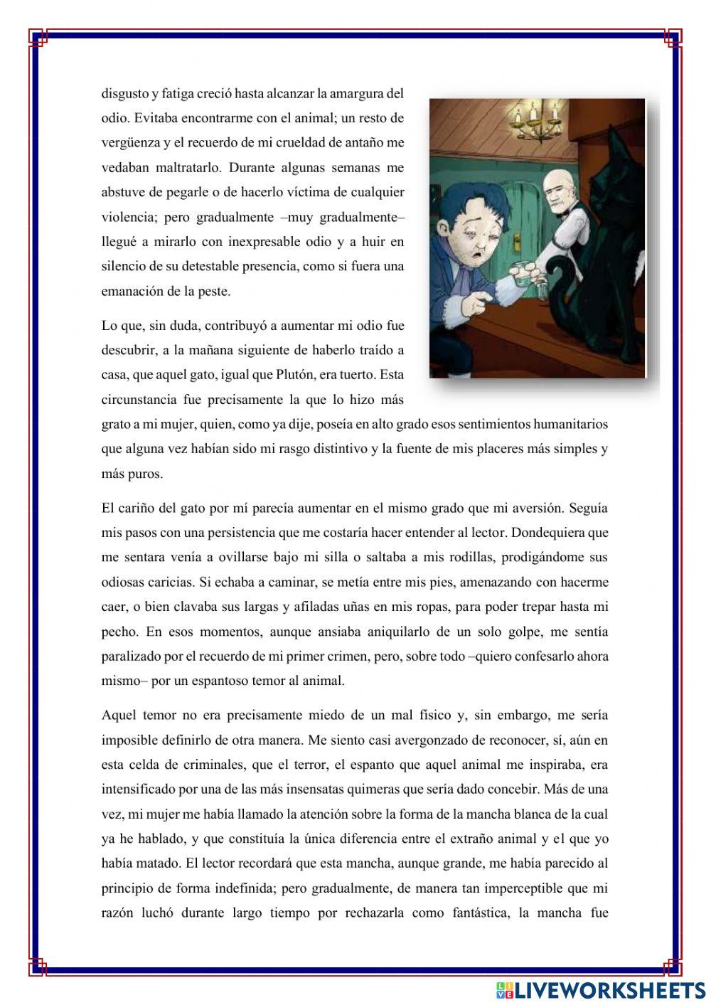 Gato negro, Edgar Allan Poe, parte 2