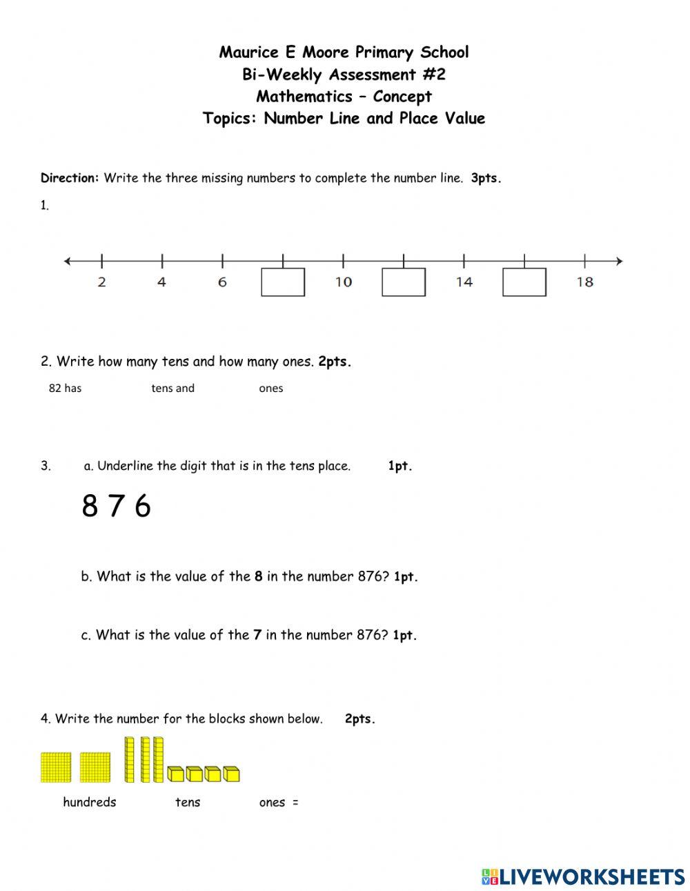 Number Line and Place Value