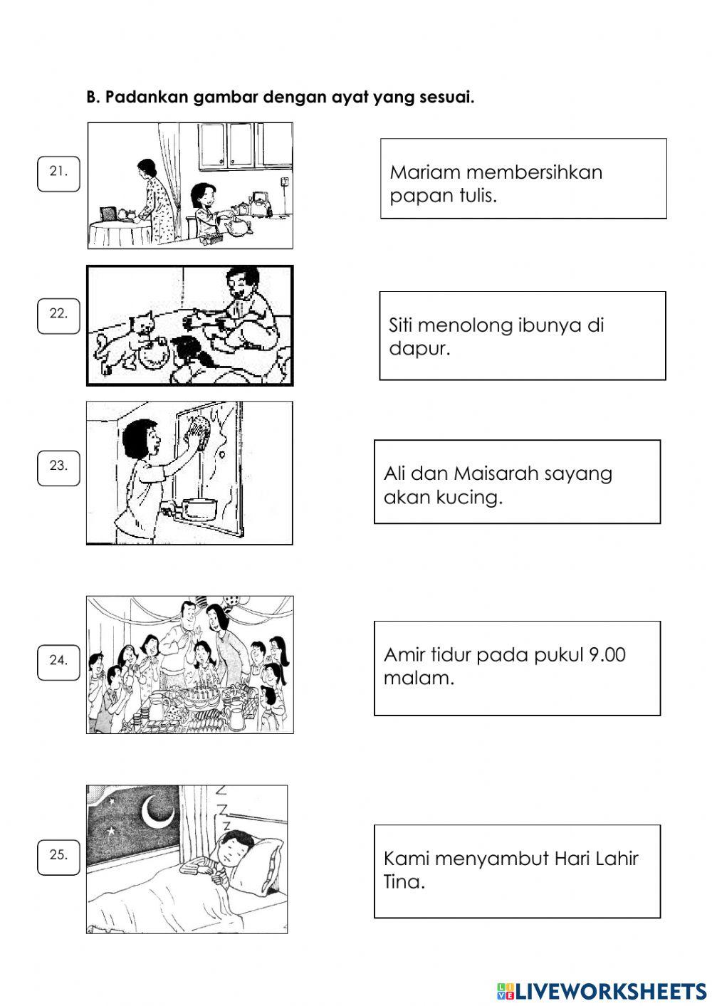 UJIAN PENILAIAN Bahasa melayu tahun 1