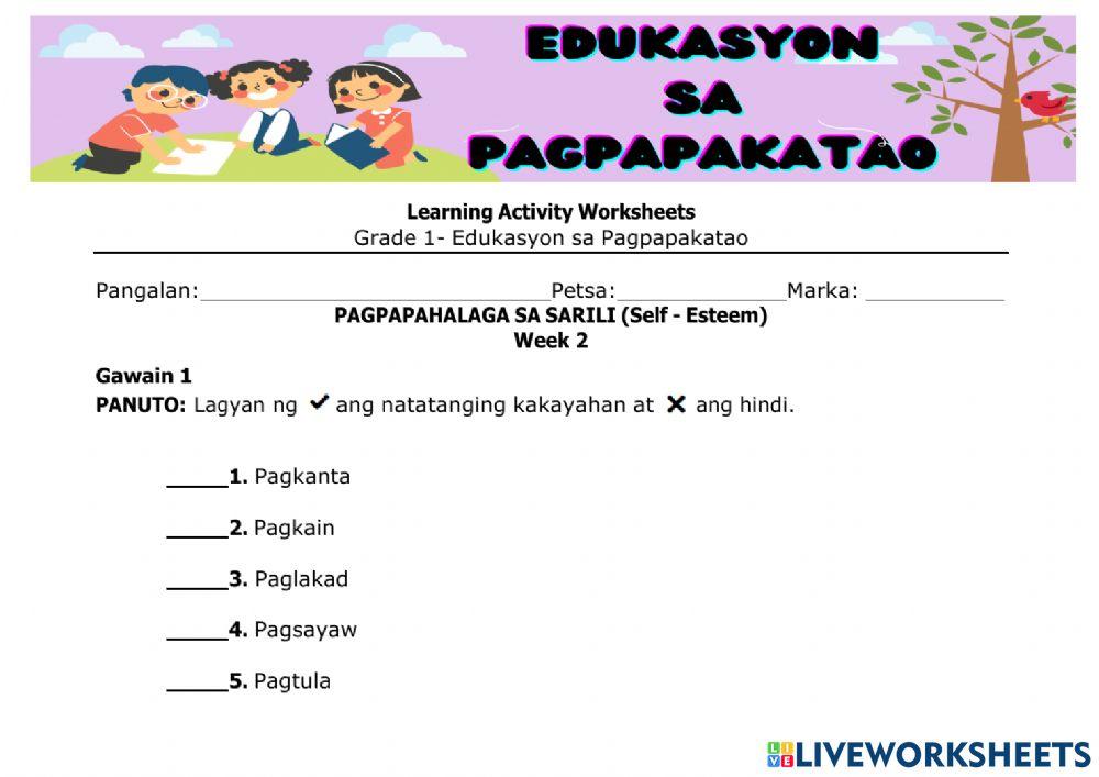 Edukasyon sa Pagpapakatao-LAW-Week 2