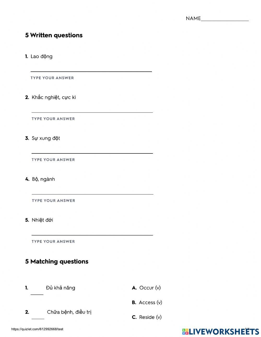 IEF2 - Reading - Lesson 2 Vocab