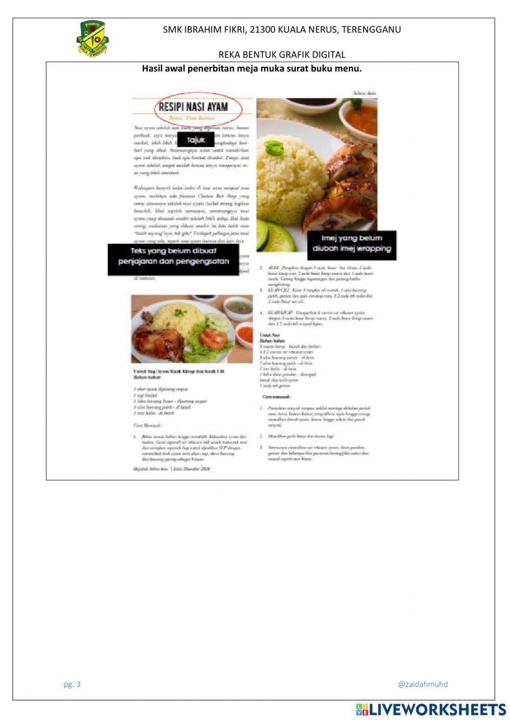 6.3.3 menyisip dan menyusun teks dan imej