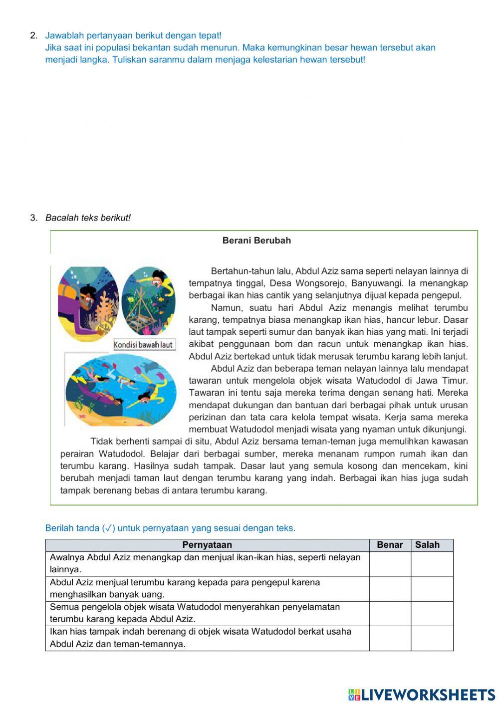 Pts ganjil tema 3 kelas 4