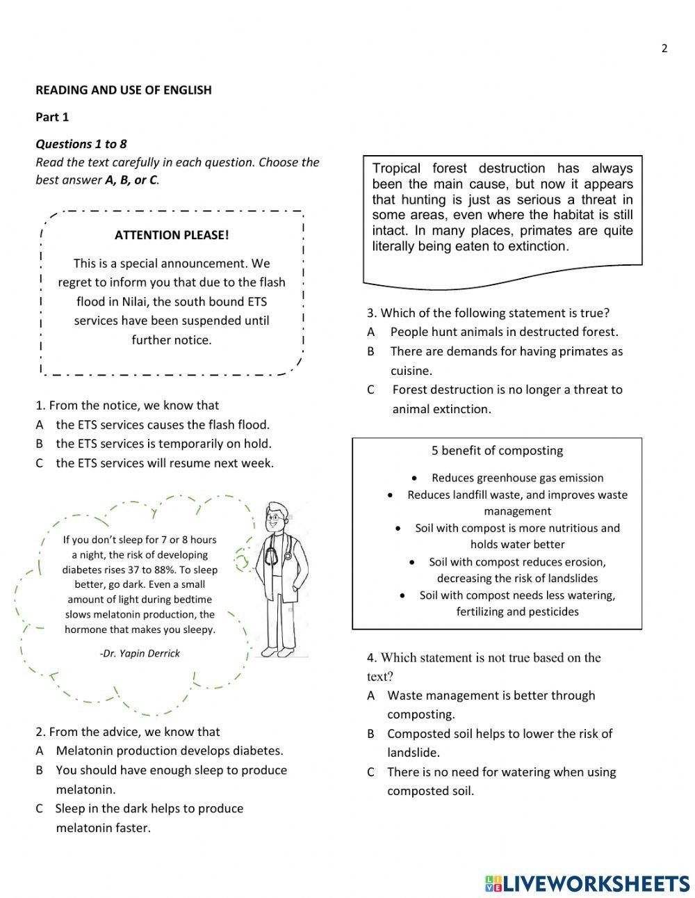 SPM reading practice