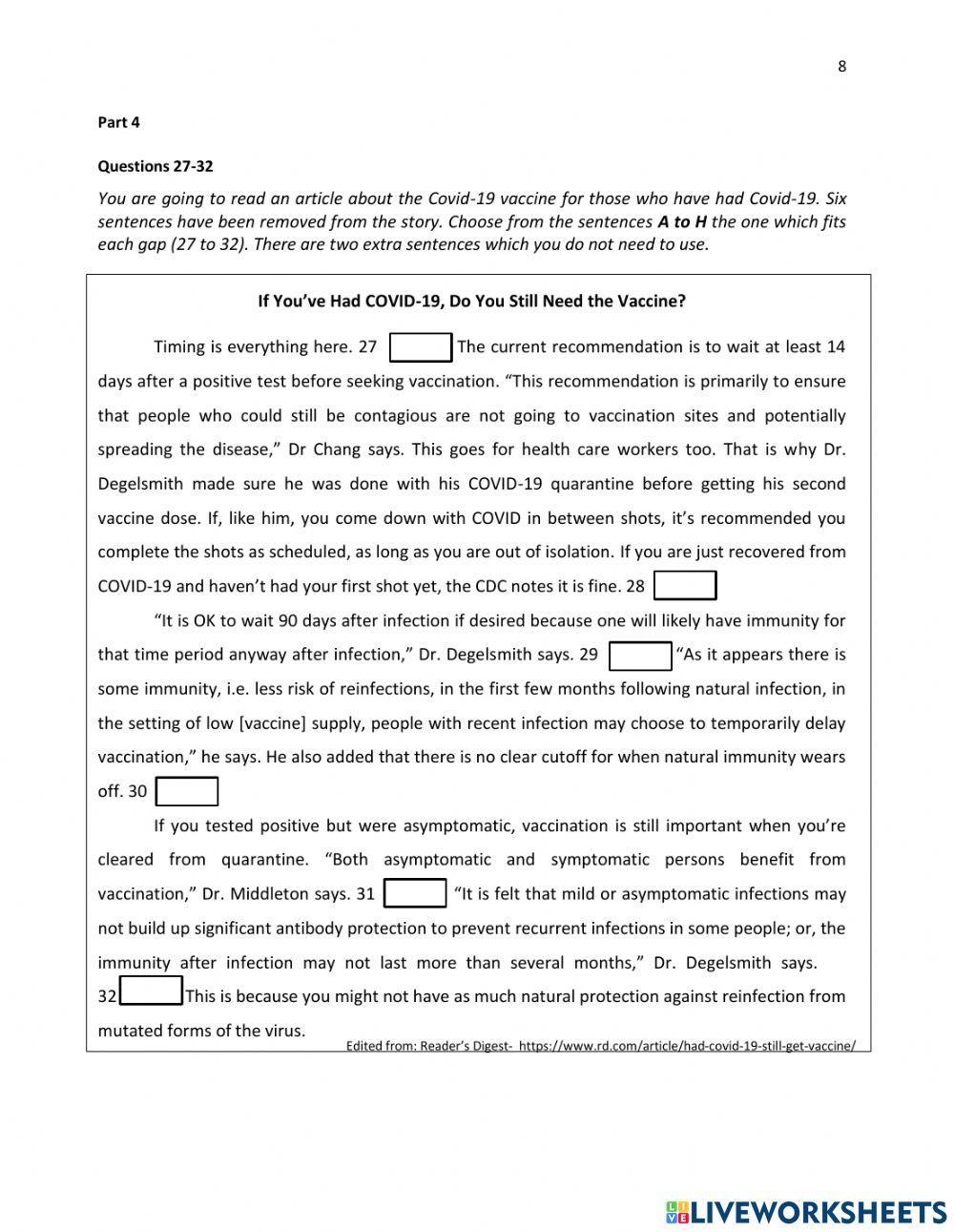 SPM reading practice