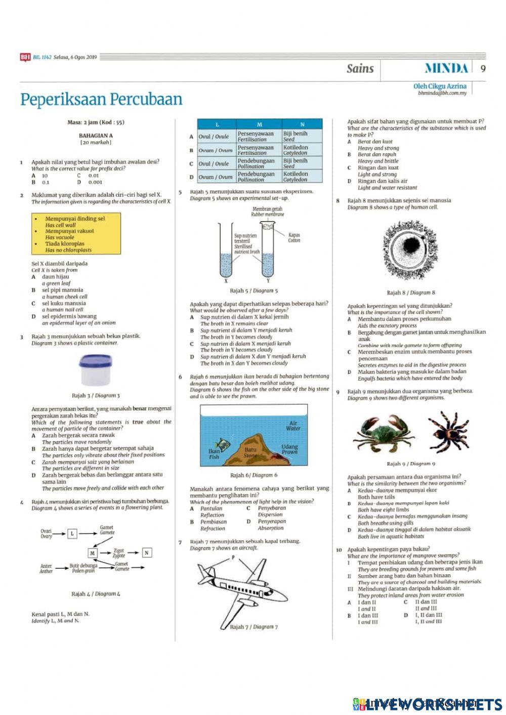 Peperiksaan Percubaan PT3 2019 ( BH)