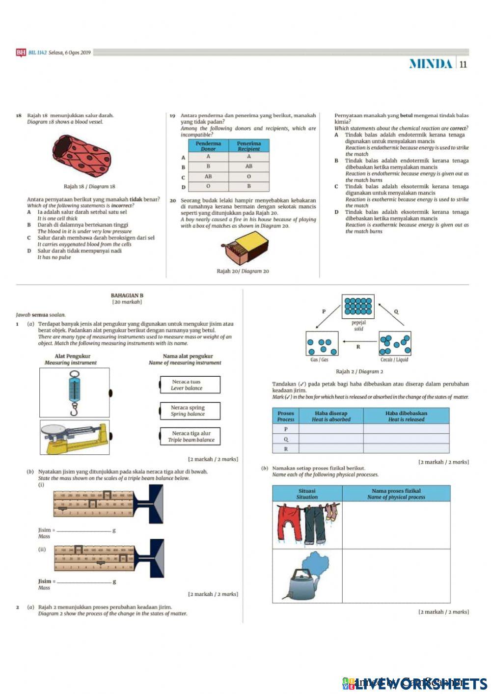 Peperiksaan Percubaan PT3 2019 ( BH)