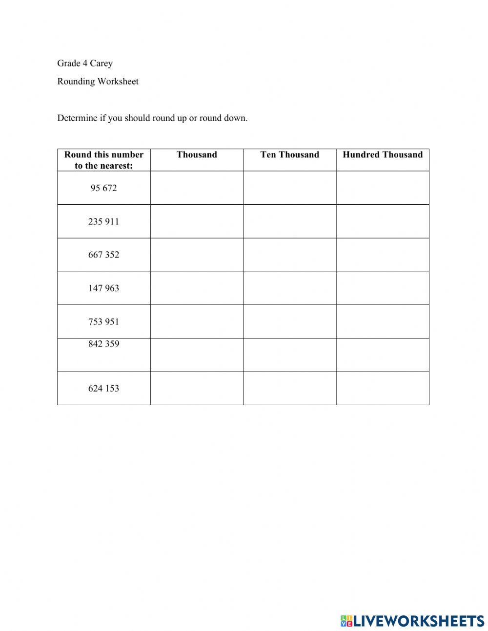 Round Up or Round Down