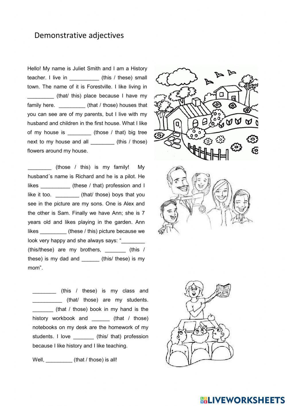 Demostrative adjectives